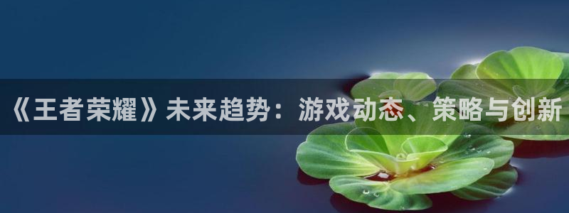 优贝娱乐下载：《王者荣耀》未来趋势：游戏动态、策略与创新